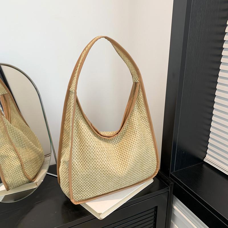 Трендовая повседневная сумка-тоут для женщин Коллекция Весна 2024 в черном, белом, хаки