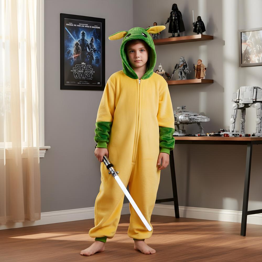 Piżama Onesie Kigurumi Kostium Przebranie Baby Yoda Dzieci 105 - 115Cm