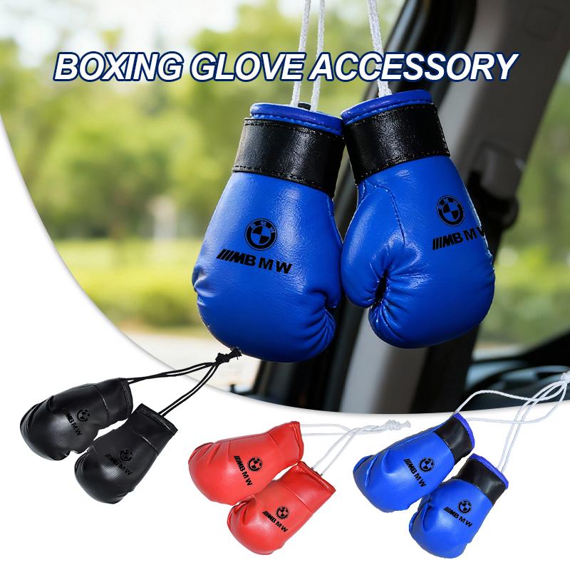 Car Sun Visor Boxing Gloves Pendant Decoration Accessories For BMW X1 X3 E39 E46 E30 E36 E87 E60 E90 F26 G02 E70 F15 E53 G05 E71 IN1