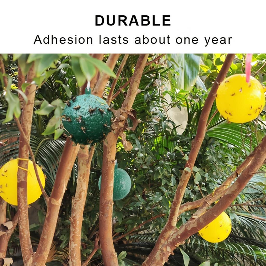 Solid Color Hanging Sticky Fly Catcher Ball Kitchen Insect Cleaning Ball