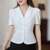 ZANZEA Женская классическая блузка с коротким рукавом для лета