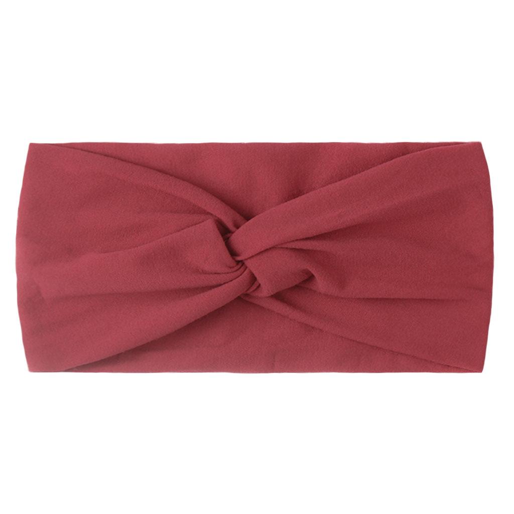 Children's Solid Color Knotted Nylon Headbands: 28 Colors Available