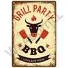 BBQ Zone  Home Decor Metal Tin Sign Vintage Dad`s BBQ Yard Outdoor Party Decoration Plate Retro Barbecue Rules Slogan Metal Sign