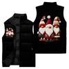 Ladies' Casual And Fashionable Sleeveless Vest Christmas Printed Cotton Jacket