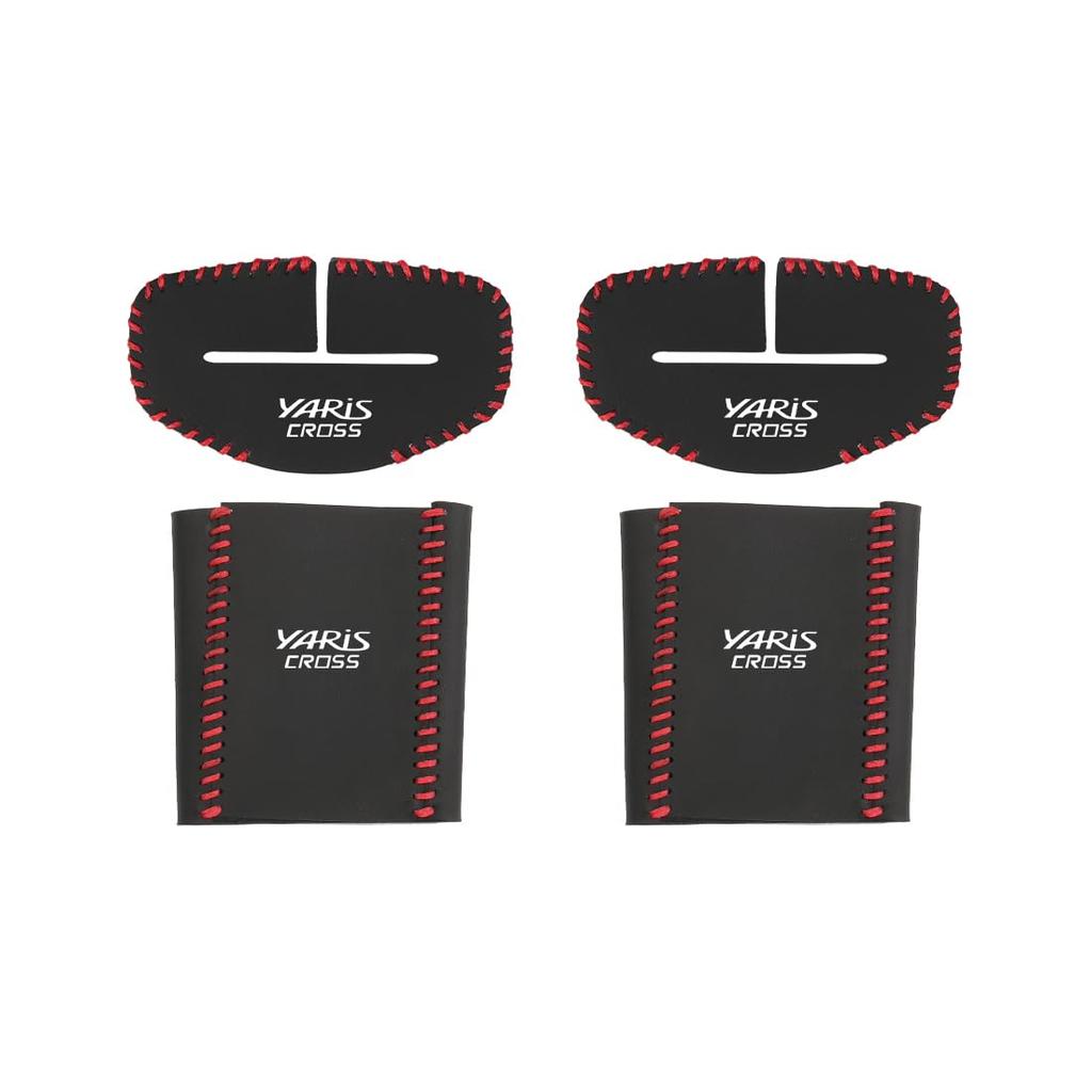 Yaris Cloth Compatible Seat Belt Cover, Buckle Cover, Noise Protection, Scratch Prevention, PU Leather,