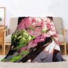 Demon Slayer-Kanroji Mitsuri Warm Winter Blankets for Sofa Cover Blanket Beach Towel Luxury Bedding Fluffy Plaid Bed Throw Knee