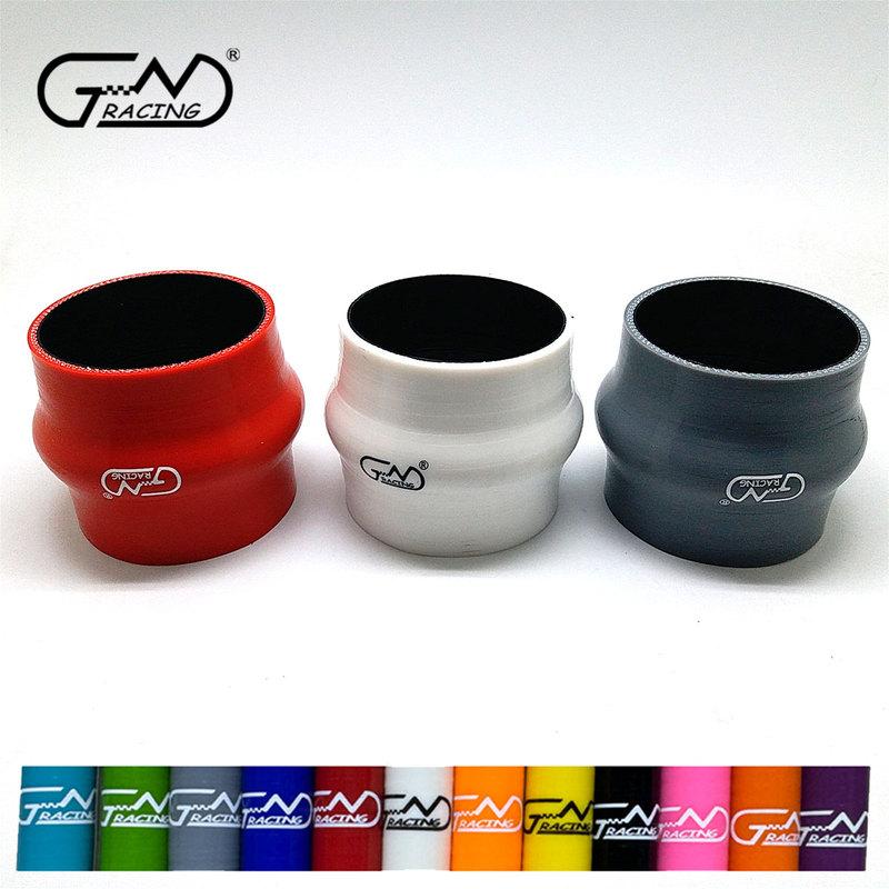 ID76 Hump Silicone Tubing Hose Hump Straight Connector Car Intercooler Turbo Intake Pipe Coupler Black Length 76mm Universal