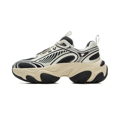 Li Ning Butterfly Runner Удобные Модные Спортивные Износостойкие Нескользящие Низкие Повседневные Кроссовки Женские Повседневные Кроссовки Бежевый Черный AZGV012-5