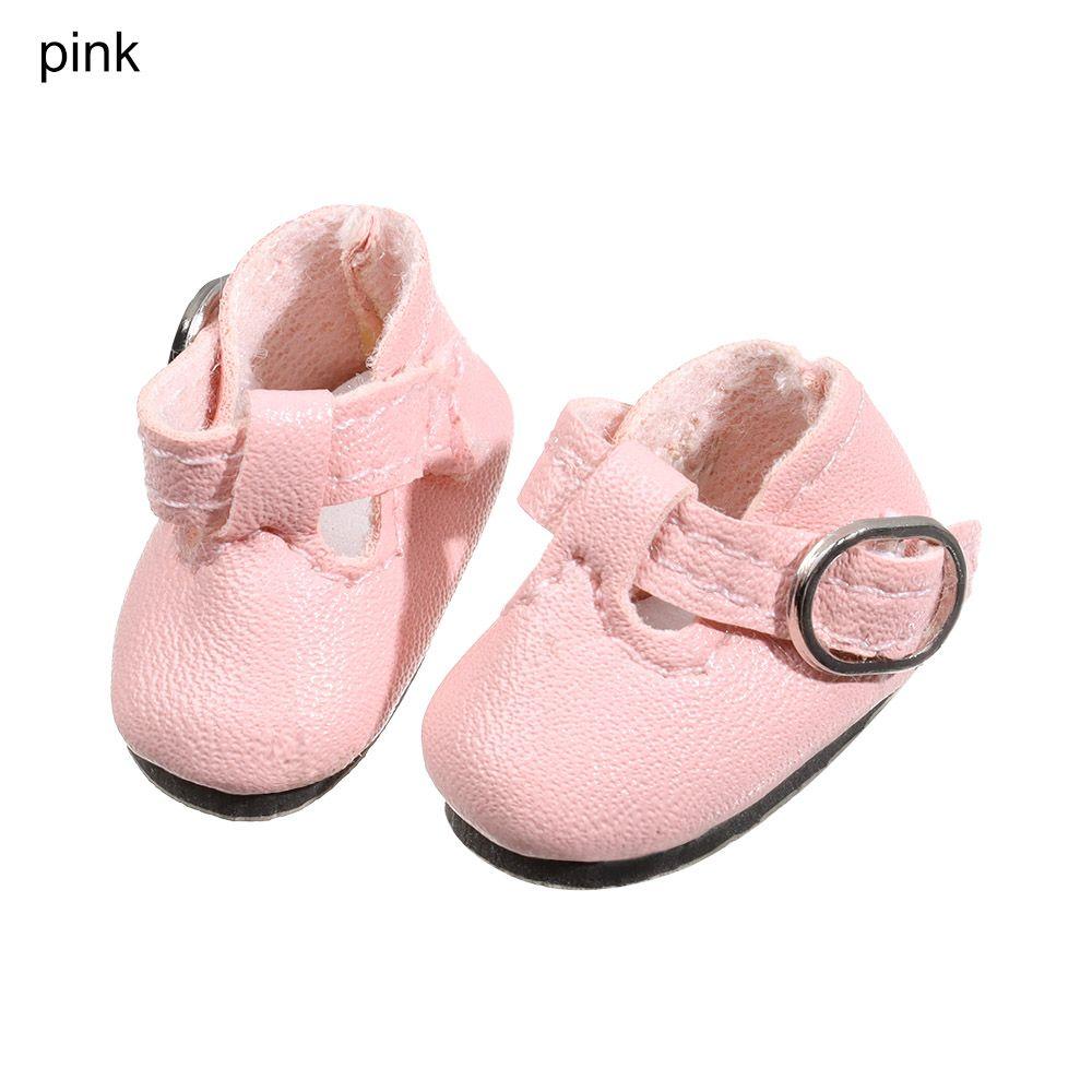 1 Pair 2.8*1.2cm Multicolor PU Leather Play House Change Clothes Game Doll Shoes Dolls Accessories
