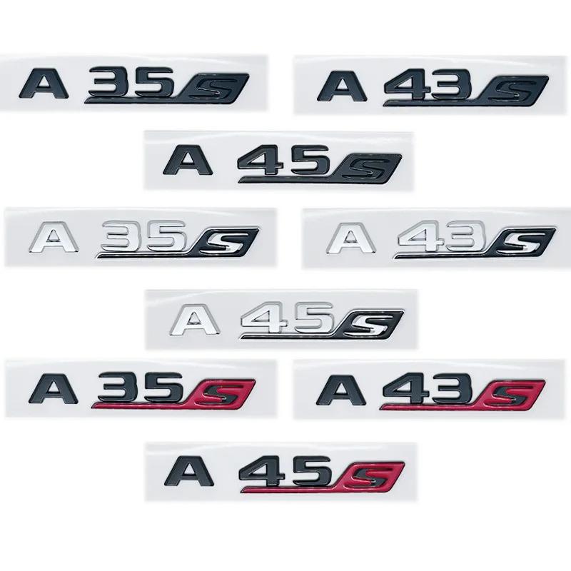 ABS Для Mercedes Benz A35 45 43 AMG W177 W176 A35 A45 A45S TURBO 4MATIC Наклейки-эмблемы с буквами на багажник автомобиля Аксессуары