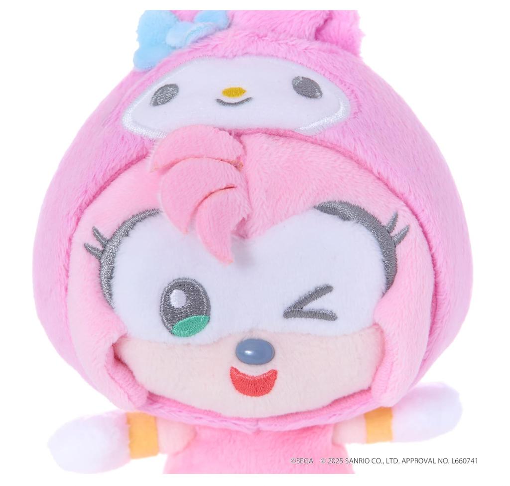 SONIC & FRIENDS × Персонажи Sanrio Маскот Набор из 6 штук SEGA JAPAN НОВЫЙ