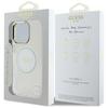 Guess IML Metal Colored Circle Classic Logo MagSafe case for iPhone 16 Pro Max white