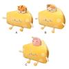 Cute Cat Hamster Rabbit Sleeping Accompany Decorative Cartoon Cheese Doll Plush Toy Ornament Kids Birthday Gift Pillow