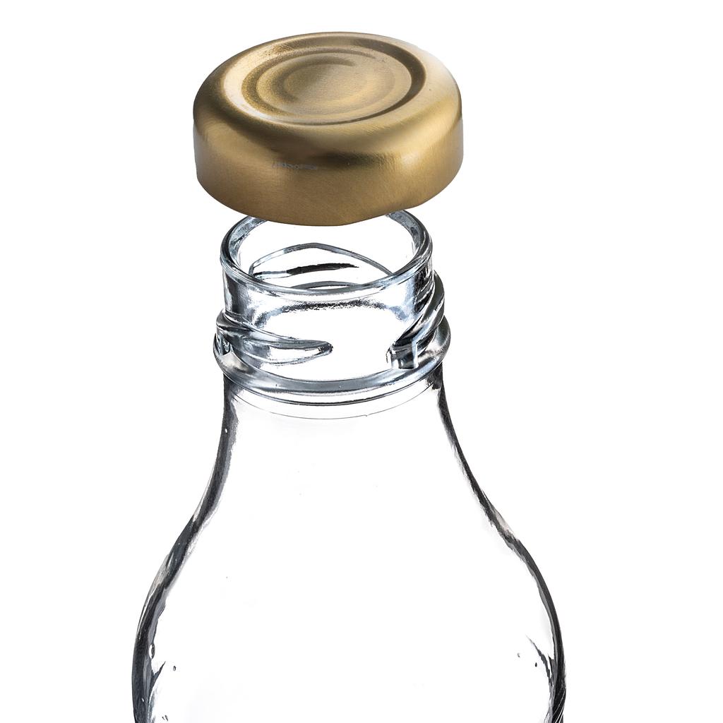 KADAX Butelka Szklana Soczek 330ml Z Zakrętką Na Sok Butelki Na Soki Nalewki 