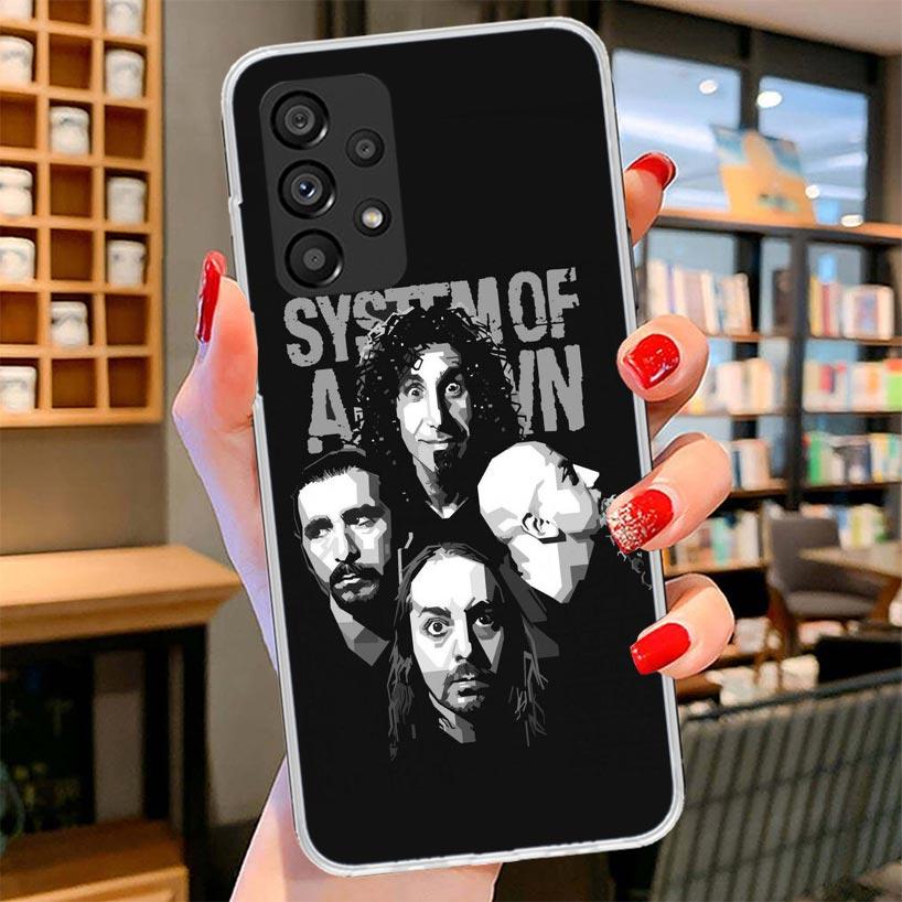 System Of A Down Phone Case For Samsung Galaxy A12 A22 A32 A52 A72 A02S Phone Case Note 20 Ultra 10 S10 Plus A51 A71 A50S A20S A