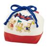 MIKI HOUSE Lunch Bag, Bento Bag, Drawstring Lunch Bag, Bear Design, Made In Japan, for Boys and Girls, Baby, Kids, Kindergarten, Nursery, Children's