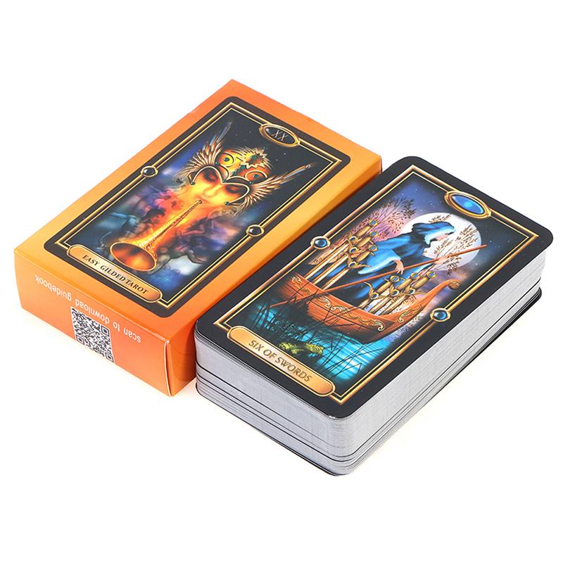 Easy Gilded Tarot English Board Game Divination Prediction Multiplayer Game