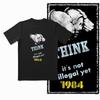 Coolmind U0014-T2 1984 Graphic Print Men T Shirt O-Neck Loose Tshirt Men 100% Cotton Tee Shirts
