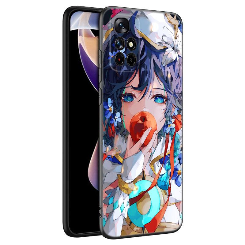 Чехол Genshin Impact Raiden Shogun Baal для Xiaomi Redmi Note 7 8 9 10 Lite 11 11E 11T 12 Pro 11S 4G 10T 5G 8T 9S 10S черный чехол