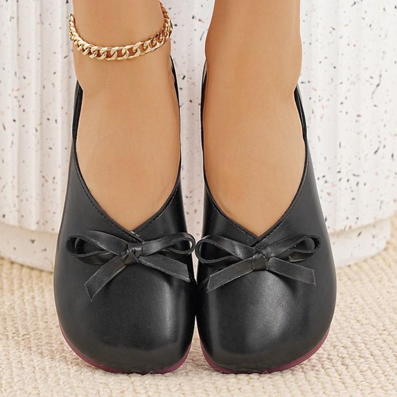 Fashion Flat Shoes Women Ballerinas Round Toe Bowtie Slip On Ballet Flats Lazy Loafers Moccasins Ladies Casual Flats Shoes 2025