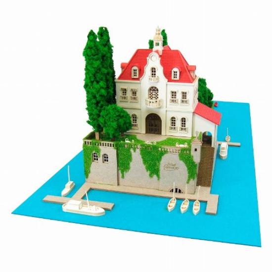 Набор для миниатюрного моделирования Sankei Серия Studio Ghibli Порко Россо Отель Адриано Бумажное моделирование в масштабе 1/300 MK07-15