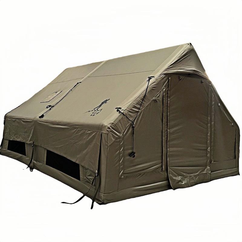 12 Sq. Meter Inflatable Tent - 600D Oxford Waterproof & Windproof Outdoor Camping Tent