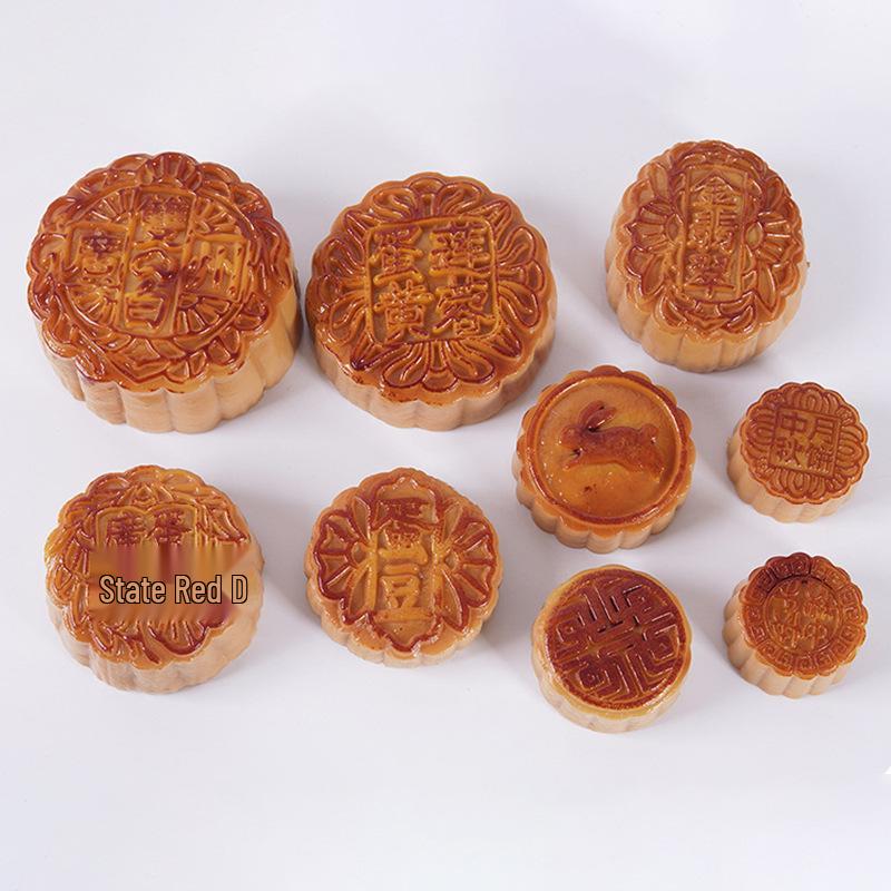 Red Bean Mooncake Simulation Toy - Children's Role-Play & Mid-Autumn Festival Decoration