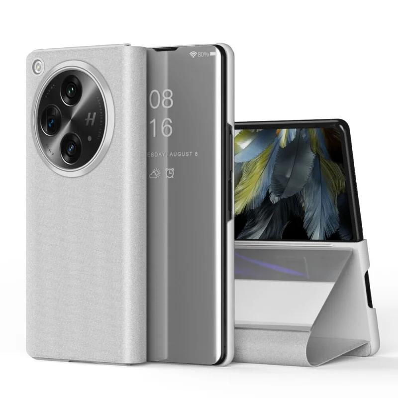 Чехол-книжка Smart View Mirror для OPPO Find N3, чехол-подставка, складной, противоударный, чехол, Fundas