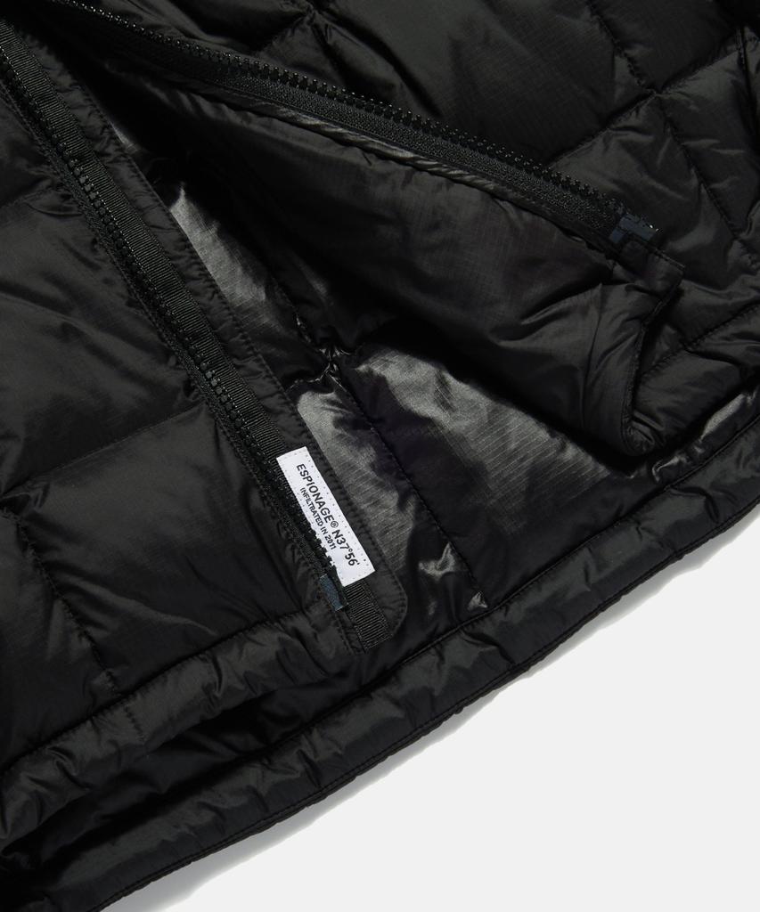 Espionage Hooded Light Down Jacket Black