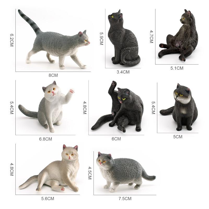 1pc Mini Realistic Cat Figurine Set Cute Orange Tabby British Shorthair Toy Kittens for Kids Decoration Resin Decorative Ornaments