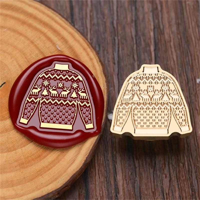 Vintage Stamp Head for Seal Letter Envelope Wedding Invitations Christmas Card Decoration, Christmas Embossed Seal Stamp