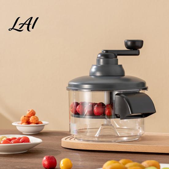 Manual Batch Peeling Machine Hand-cranked Fruit Peeler Machine Stainless Steel Five-blade Design Portable Kitchen Skin Remover Tool for Cherry