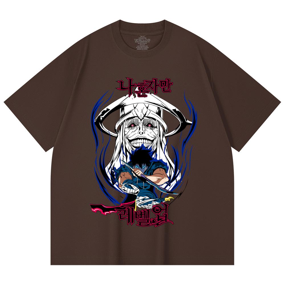 230 Gsm 100% Cotton Solo Leveling V9 Print Unisex Heavy Cotton T Shirt