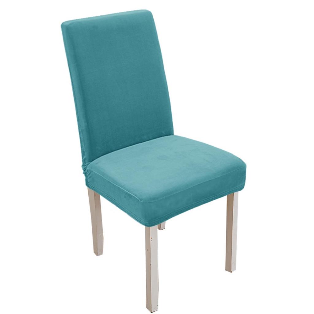 Бархатный чехол на стул из серебристой лисы - Универсальная мягкая посадка для обеденных стульев