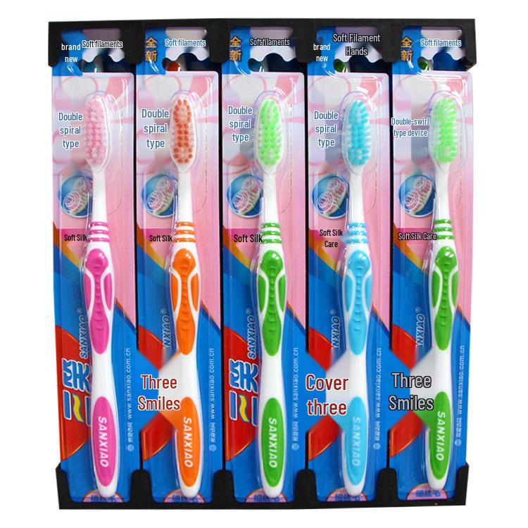 Sanxiao 998T Soft Bristle Toothbrush for Adults - Fine Bristle for Fresh Breath & Extra Care