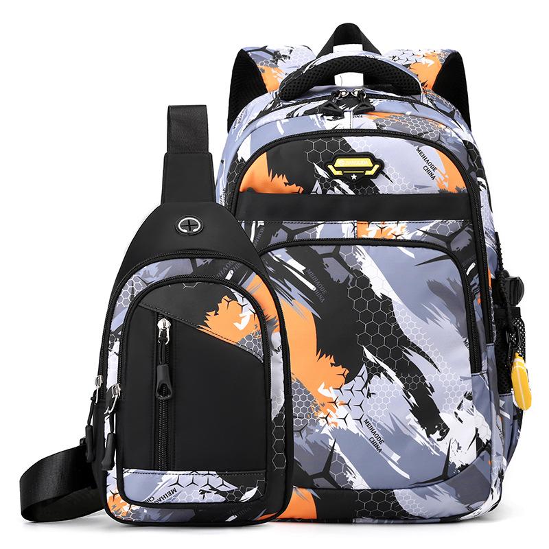 College Student Boys Lightweight Schoolbag for Men Commuting Outdoor Travel Backpack Oxford Cloth Computer Bag