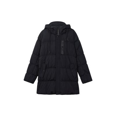 Сплошной принт с логотипом на молнии с капюшоном, пуховик, мужская верхняя одежда, черный DZ4554-010