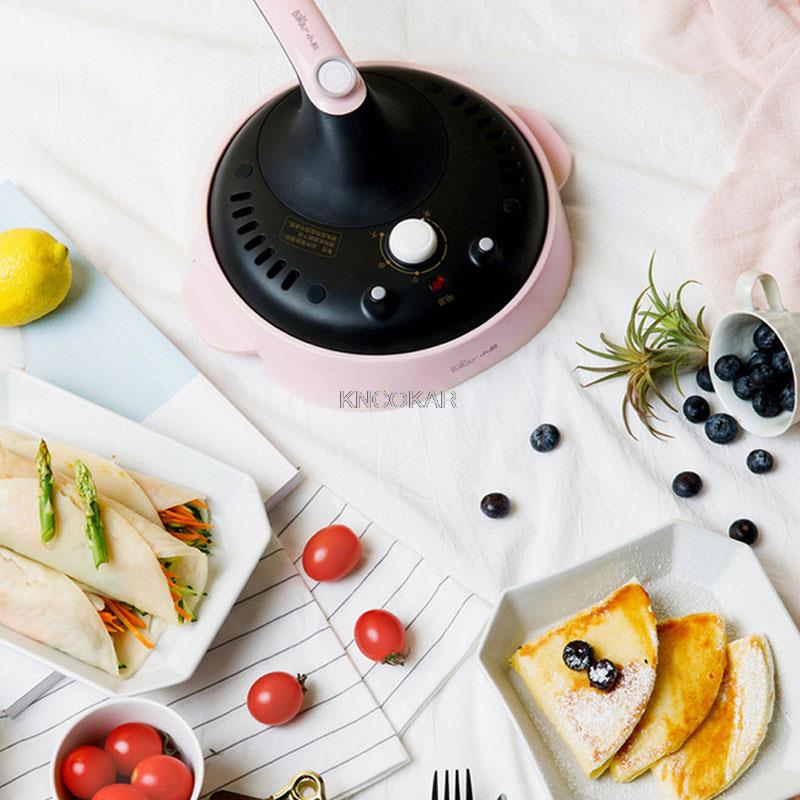 220V Auto Pancake Machine Household Small Biscuits Machine Roll Skin Spring Cake Electric Baking Pan Tortita Pancake Pan 600W