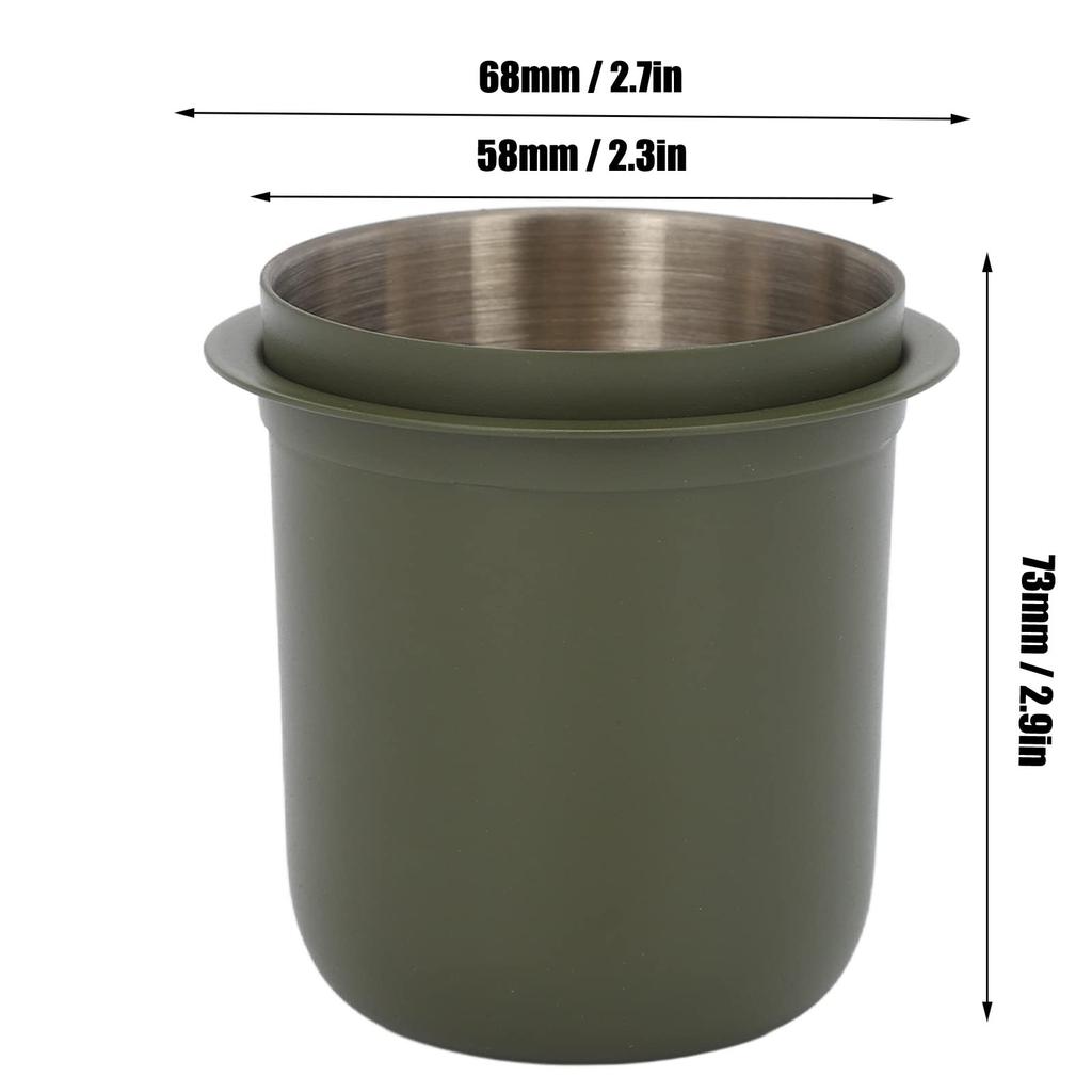 150 мл Чашка для дозирования кофе из нержавеющей стали, Продукт для кофе Crema без прилипания, Защита от разлетания порошка, Легко чистить, Совместима с 58-мм итальянским холдером