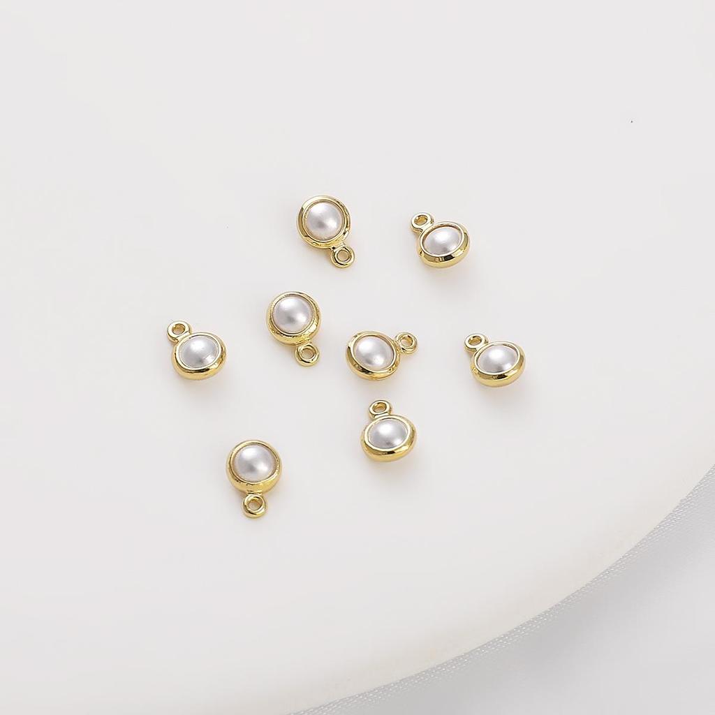 4/6/10 мм латунный соединительный Шарм с бусинами для серег, браслетов, ожерелья, изготовления ювелирных изделий своими руками