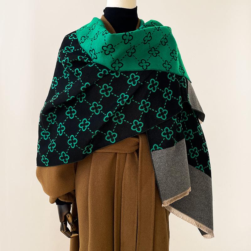 НОВЫЙ роскошный зимний толстый теплый шарф для женщин, кашемировая шаль и палантины, шейный платок Bufanda, женский, длинный, Tessel Echarpe