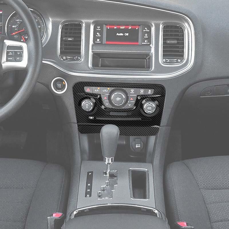 ABS Air Conditioning Control Panel Decoration Protective Cover Sticker Fit For Dodge Charger 2011-2014 Interior Accessories