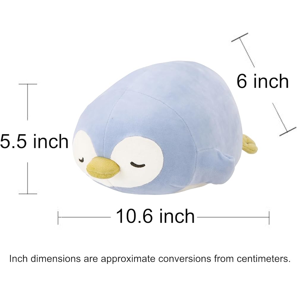 Ribuhato Bolster Cushion Polyester Marshmallow Animal Penguin 27cm Soft Plush Pillow