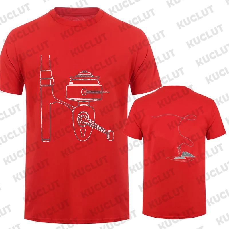 T-shirt Short Sleeve Fly Fishing Print Unisex Tshirt O-neck Street Style Funny Loose Tshirt Fisherman Fishing Tee Shirt Homme
