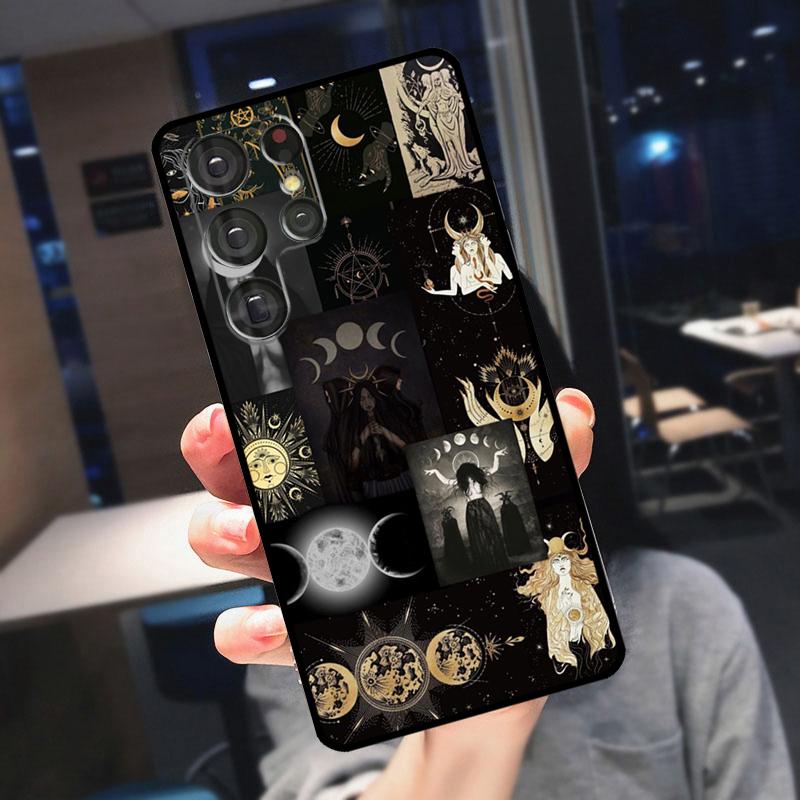 Чехол для телефона Samsung Galaxy S24 Ultra S25 S22 S23 Plus S20 S21 FE S9 S10 S23 FE с изображением Тройной Лунной Богини Гекаты - Карта Таро