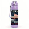1PC America 250th Birthday Flag Print 750ml Color Plastic Sports Water Bottle Leakproof Flip Straw Lid For Sports Office Home Use