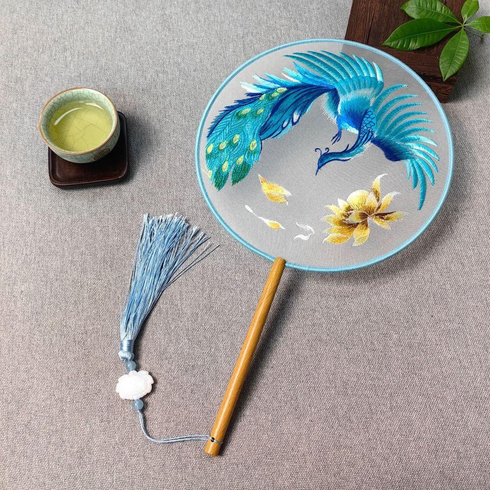 Милая панда в китайском старинном стиле круглый веер китайский стиль ханьфу туан веер принадлежности для вечеринок