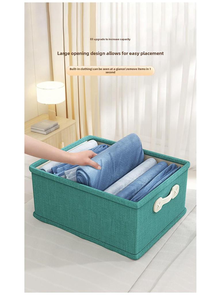 Складной органайзер для гардероба из хлопка и льна с ручкой для брюк и нижнего белья