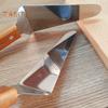 Лопатка для торта с деревянной ручкой, треугольная лопатка из нержавеющей стали, прочная, удобная ручка, лопатка для сыра, пиццы для дома