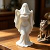 Темный Стиль Хэллоуин Украшение 3D Печатная Статуэтка Призрачной Невесты, Женская Фигурка Скульптура с Декором Устойчивое Основание, Декоративное Минималистичное